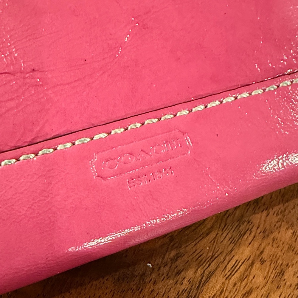 Coach Pink Leather Women's Wallet - Picture 2 of 12